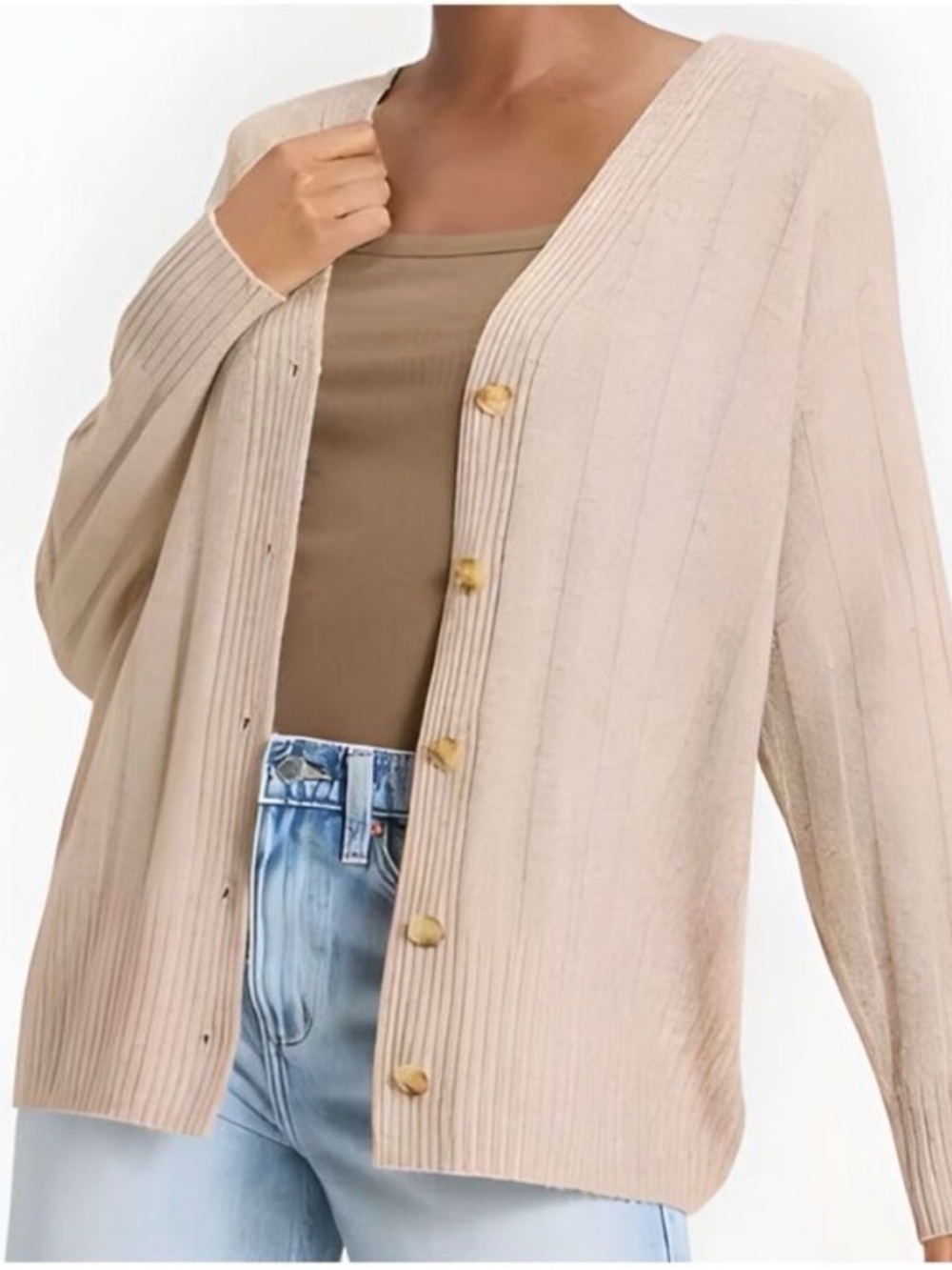 Women's Knit Ribbed Cardigan - Universal Thread - Picture 3 of 5